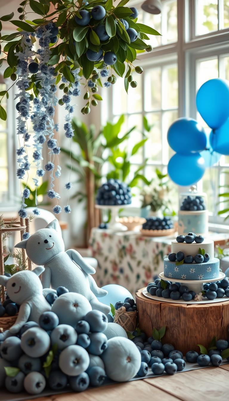 Blueberry Baby Shower Theme