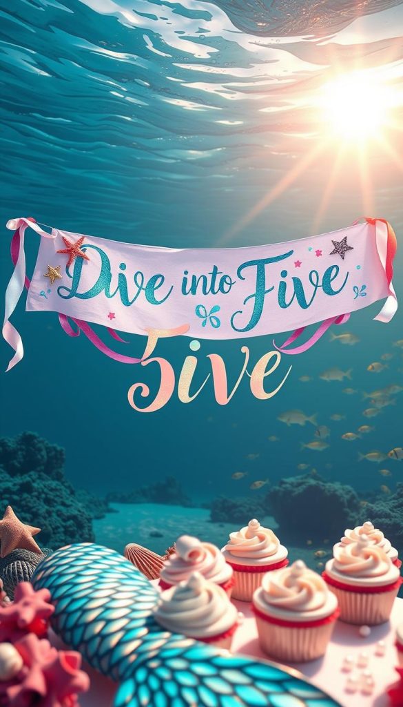 Dive Into Five Birthday Banner