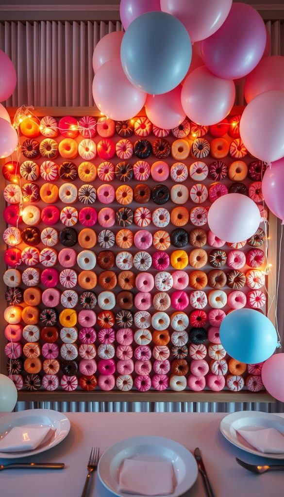 baby shower donut wall