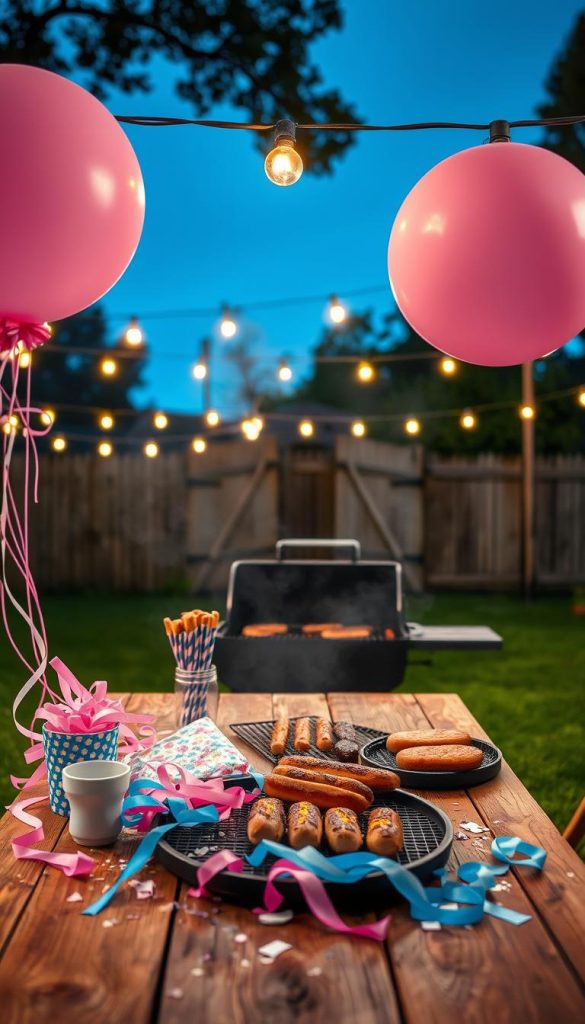 bbq gender reveal decorations