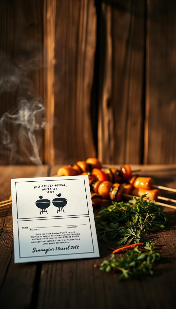 bbq gender reveal invitations