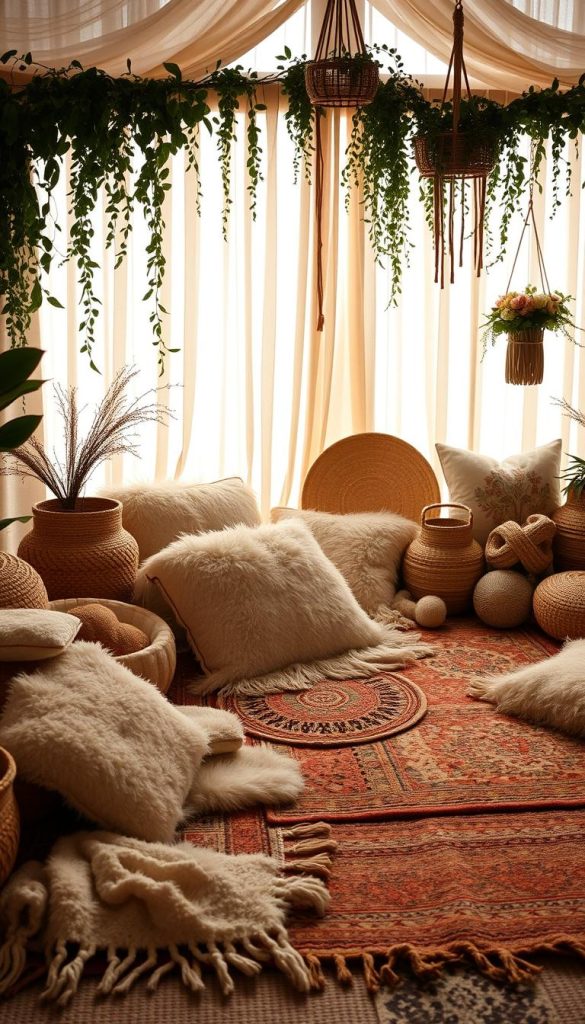 boho baby shower vintage rugs