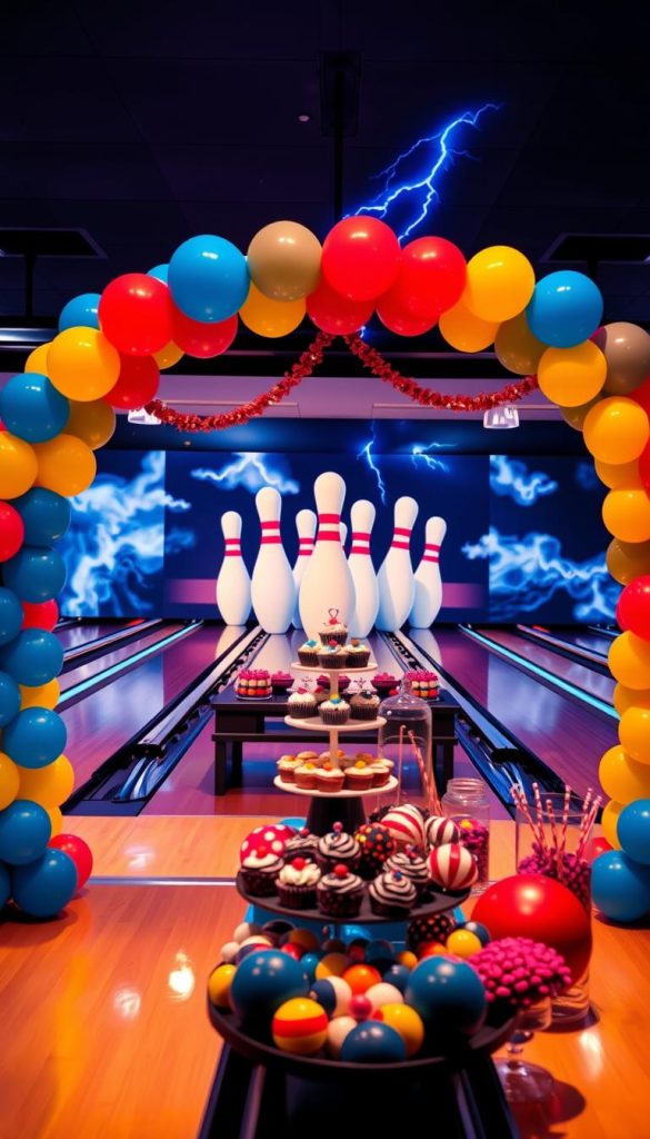 bowling party decorations