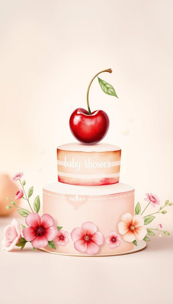 cherry on top baby shower invitation cherry on top baby shower invitation