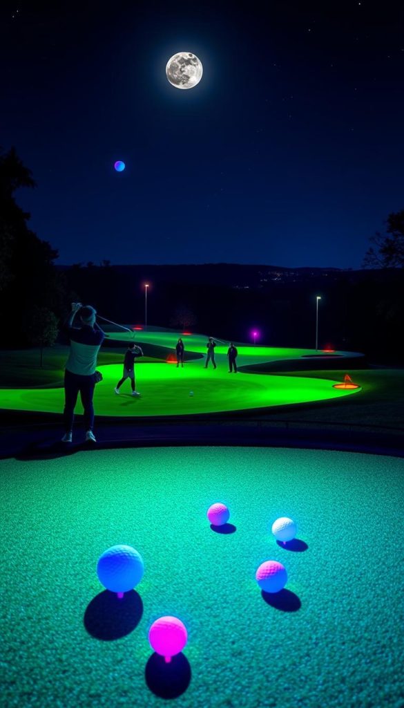 glow-in-the-dark golf