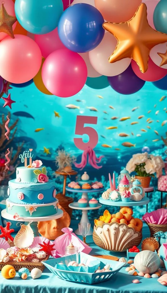 ocean-themed party supplies for boys