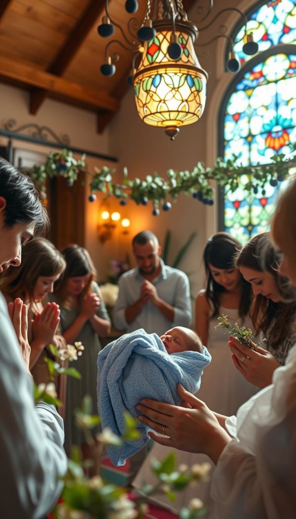 religious blueberry baby shower theme