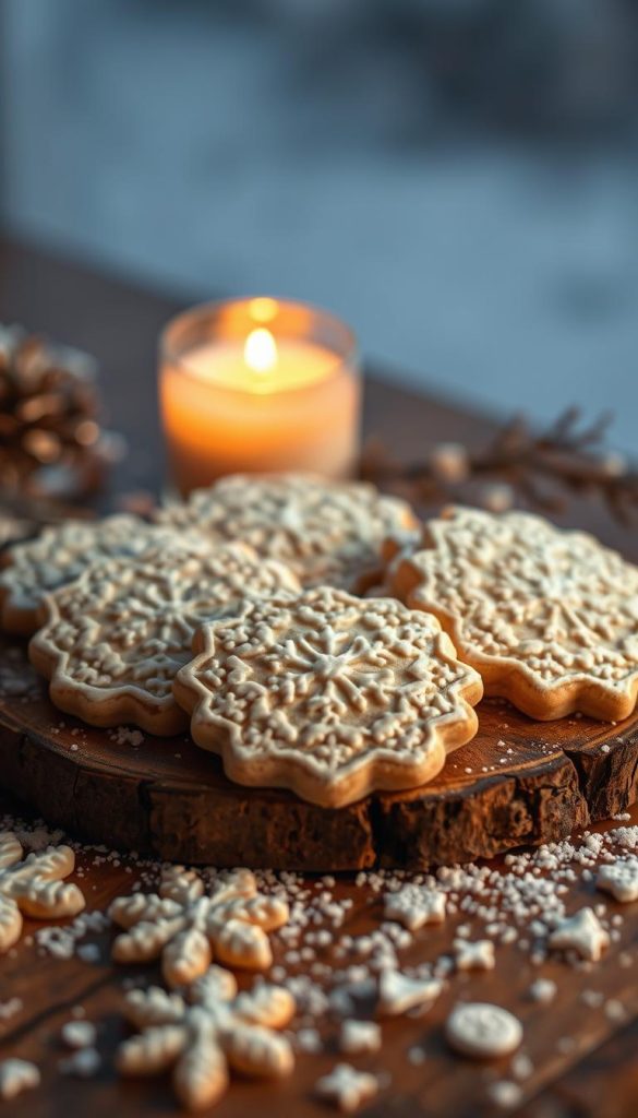 snow in love bridal shower cookies