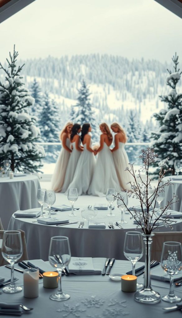 snow in love bridal shower theme