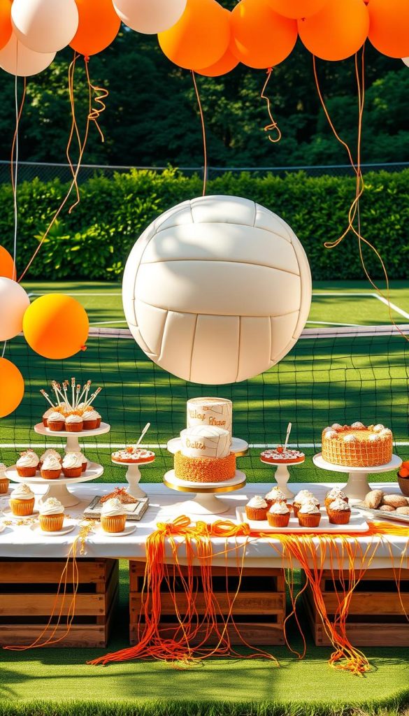 volleyball dessert table