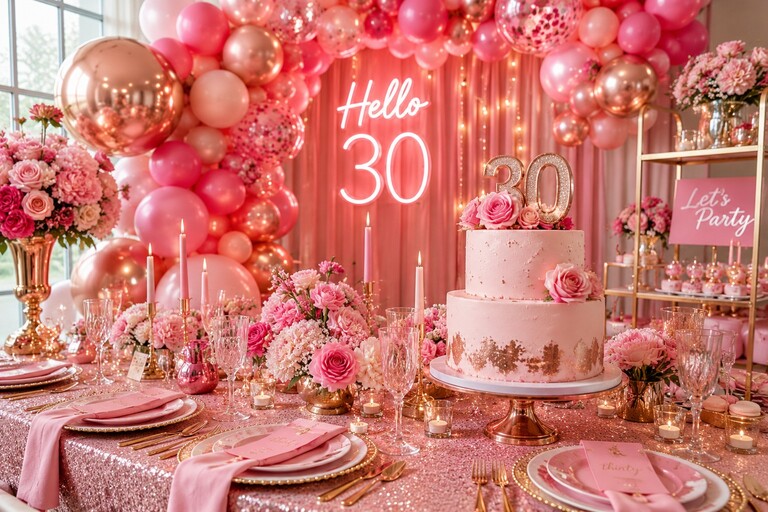 Pink 30th Birthday Party Ideas: Decorations, Cakes & Amazon Finds