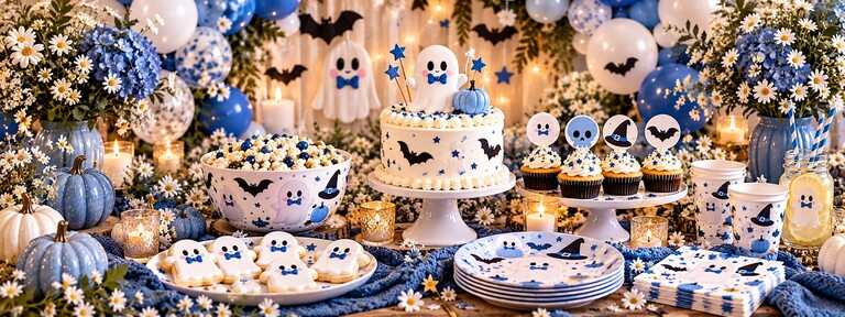Blue Little Boo Baby Shower Ideas
