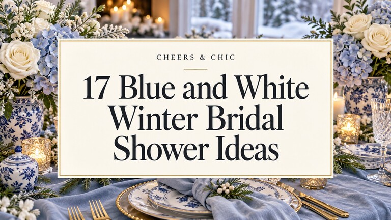 Blue and White Winter Bridal Shower Ideas