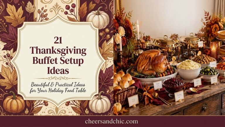 21 Thanksgiving Buffet Setup Ideas for a Beautiful Holiday Food Table