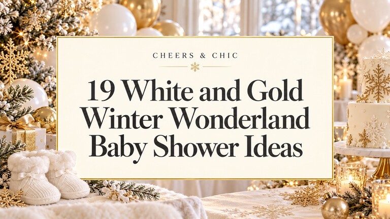 White and Gold Winter Wonderland Baby Shower Ideas