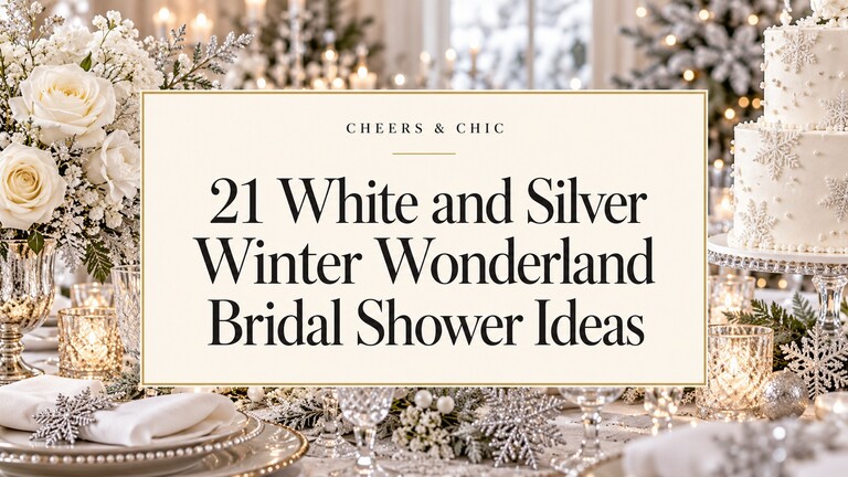 White and Silver Winter Wonderland Bridal Shower Ideas